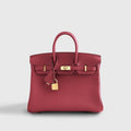 Hermès Birkin 25 Togo Rubis Gold Hardware
