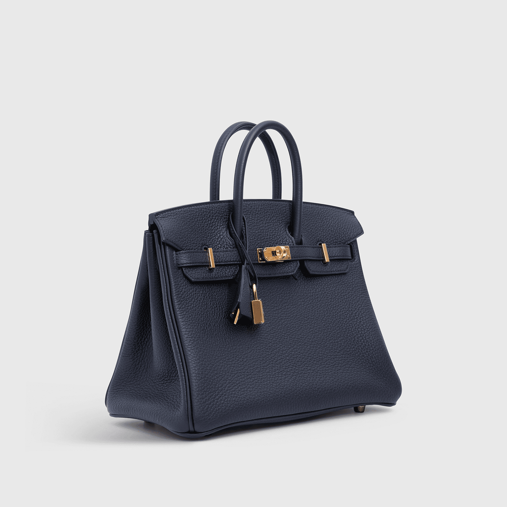 Hermès Birkin 25 Togo Black/Blue Sapphire Gold Hardware
