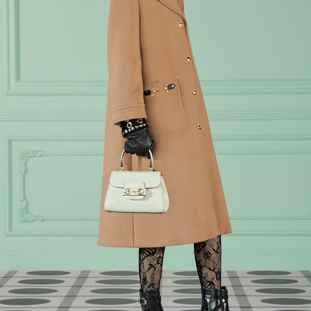 GUCCI HORSEBIT 1955 MINI BAG (White)