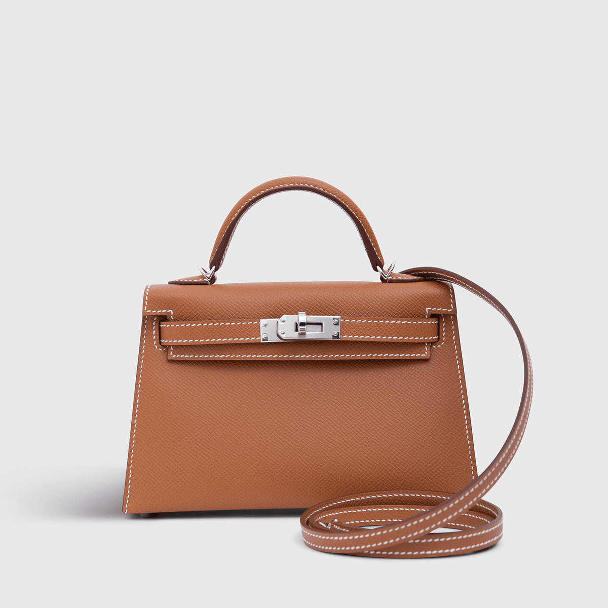 Hermès Kelly Mini Epsom Gold Sellier Palladium Hardware