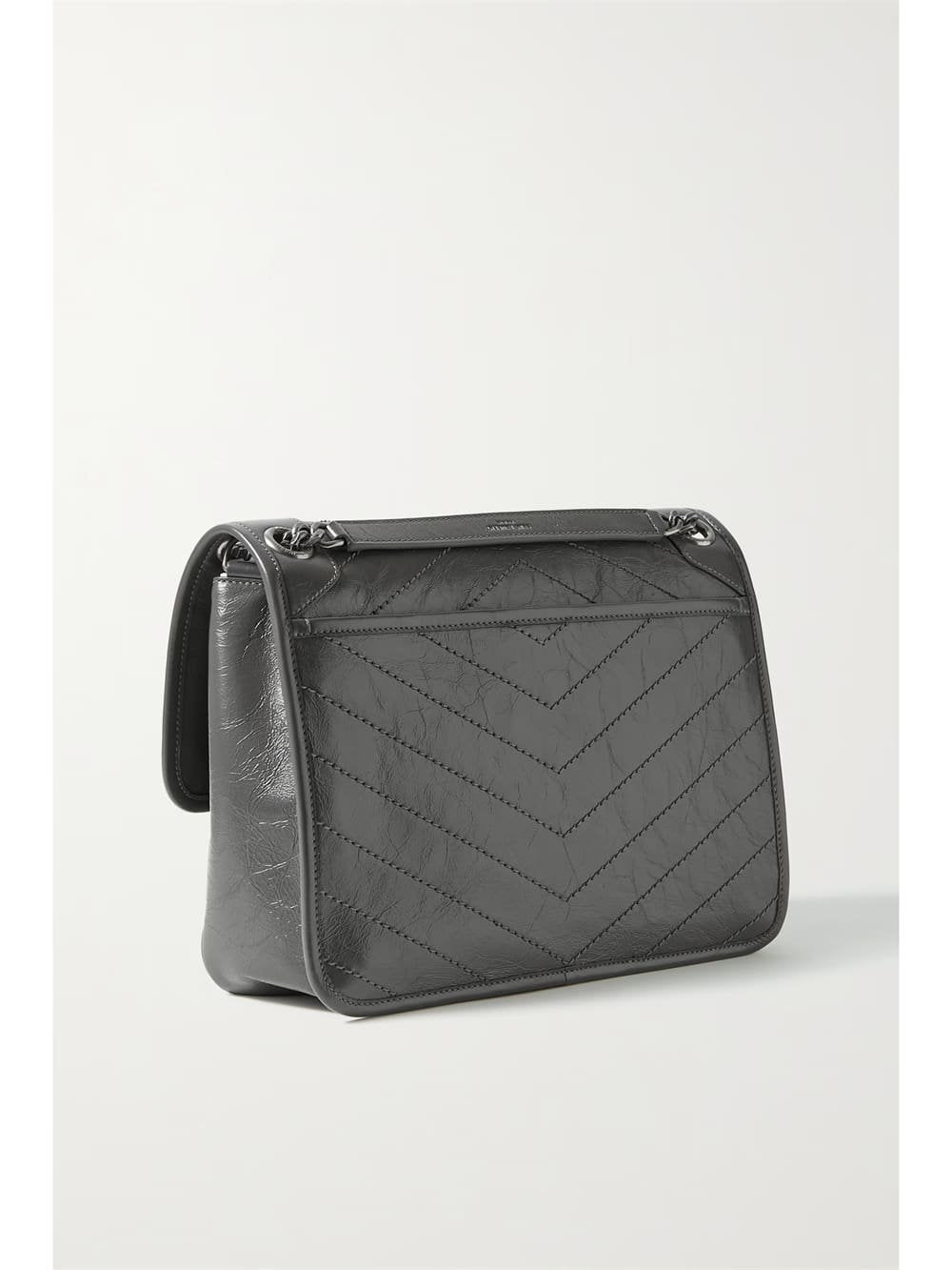 SAINT LAURENT Niki Baby medium quilted crinkled-leather shoulder bag