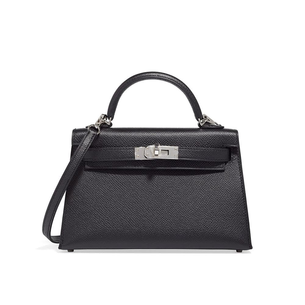 Hermès Kelly Touch Mini Lizard, Veau Madame Black Palladium Hardware