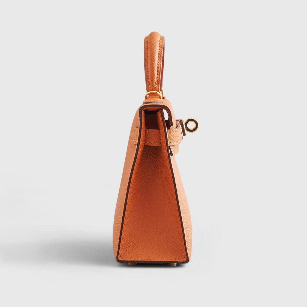 Hermès Kelly Mini Epsom Orange Gold Hardware
