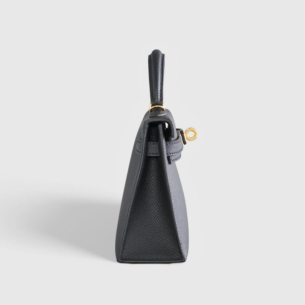 Hermès Kelly Mini Epsom Sellier Black Gold Hardware