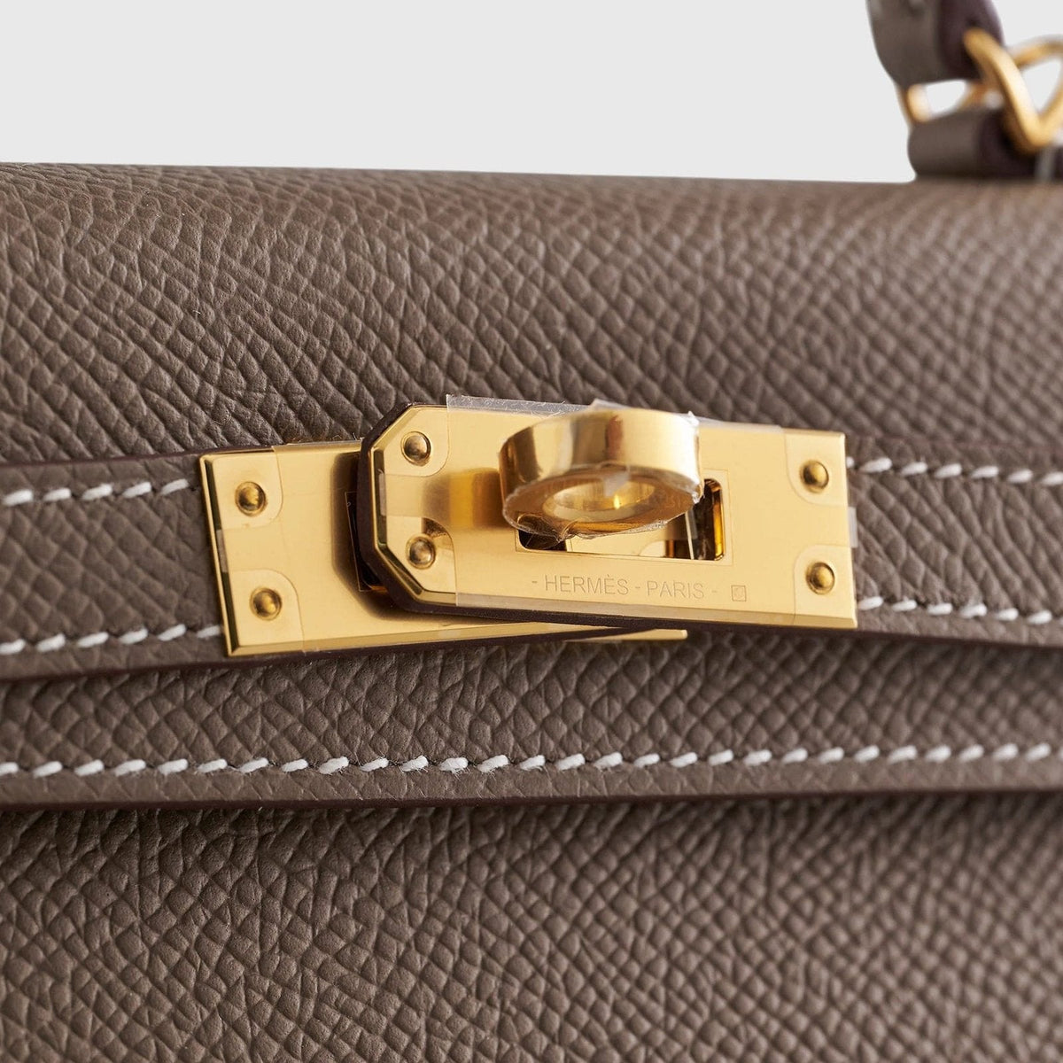 Hermès Kelly Mini Epsom Sellier Etoupe Gold Hardware
