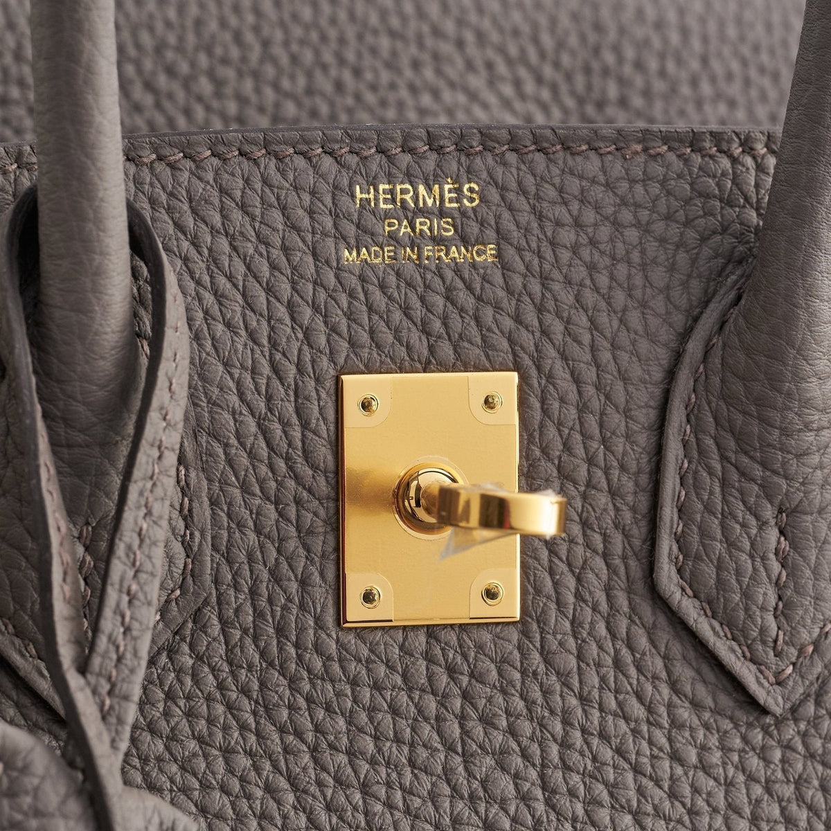 Hermès Birkin 25 Togo Gris Etain Gold Hardware