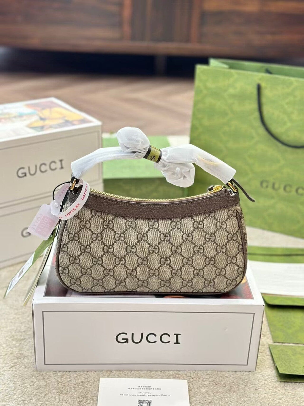 GUCCI OPHIDIA GG SMALL HANDBAG